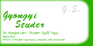 gyongyi studer business card